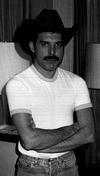 Freddie wearing cowboy hat.