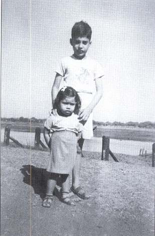 Freddie with his little sister