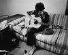 very rare...Freddie playing guitar(1977)