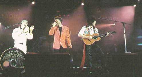 George Michael with Queen at the Freddie Mercury tribute concert