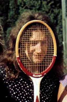 John playing tennis