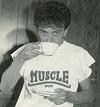 John with a cup of tea