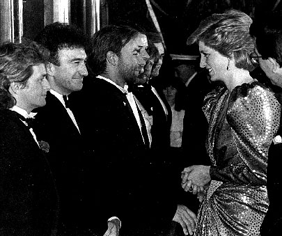 John with Diana, princess of Wales.