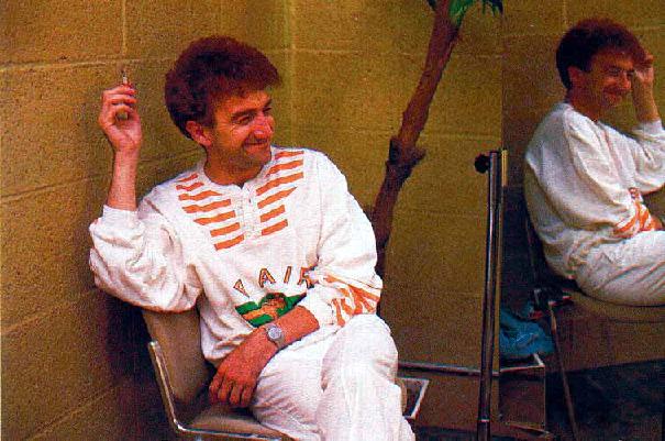 John having a cigar...