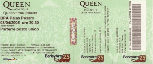 Pesaro 8-4-05 Ticket