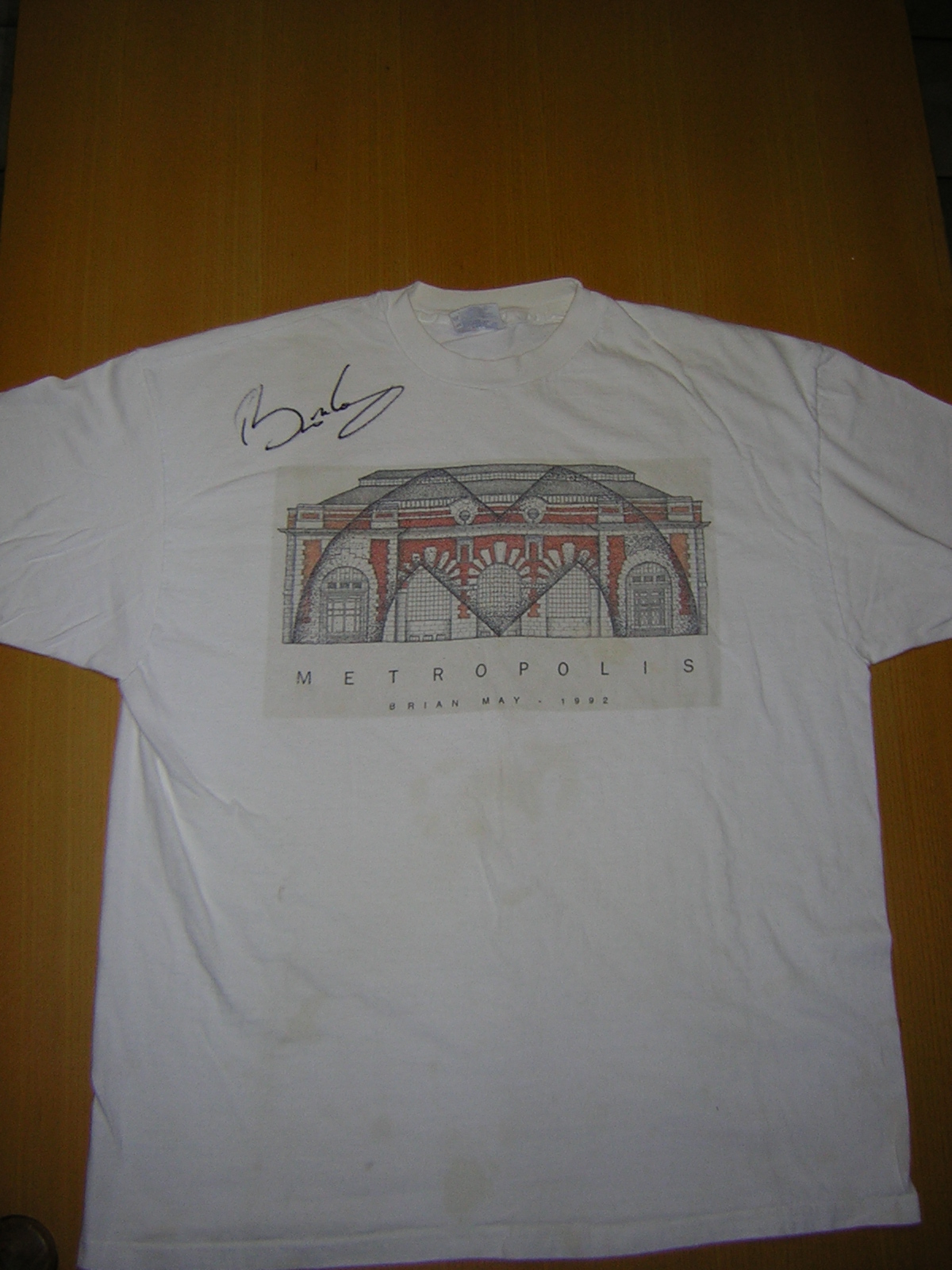 T-shirt from Brian signed by him