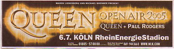 Queen in Cologne - Open Air 2005