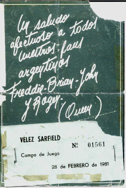 28/2/81Vélez Sarfield, Bs. As., Argentina -  Entrada