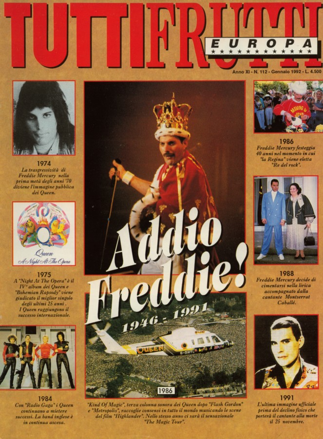 TUTTIFRUTTI (ITALIAN MAG) JANUARY 1992