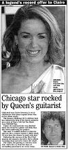 Report of Brian working with Claire Sweeney, Daily Express, UK, Friday 30th March 2002