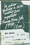 28/2/81Vélez Sarfield, Bs. As., Argentina -  Entrada