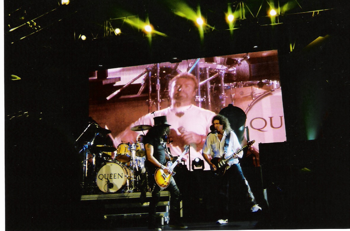 Brian and Slash W/Paul on the Big Screen