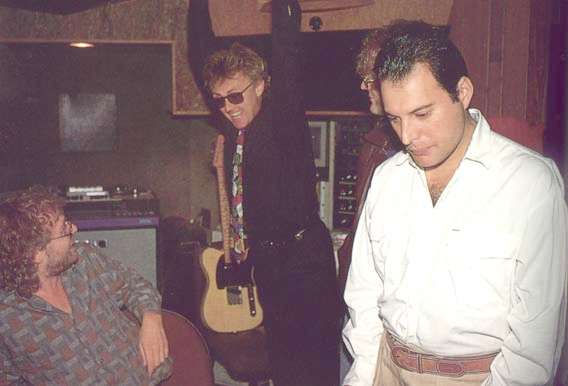 Freddie & Roger in the studio
