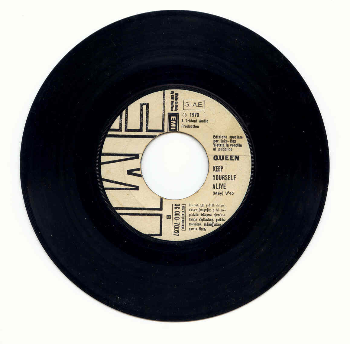 first single in italy(keep ...)for 30 years