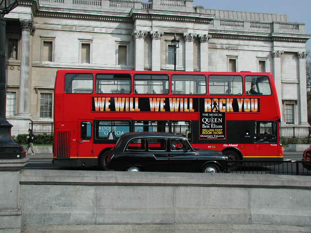 Queen advert on a bus
