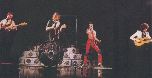 on stage