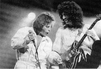 Freddie and Brian on Stage