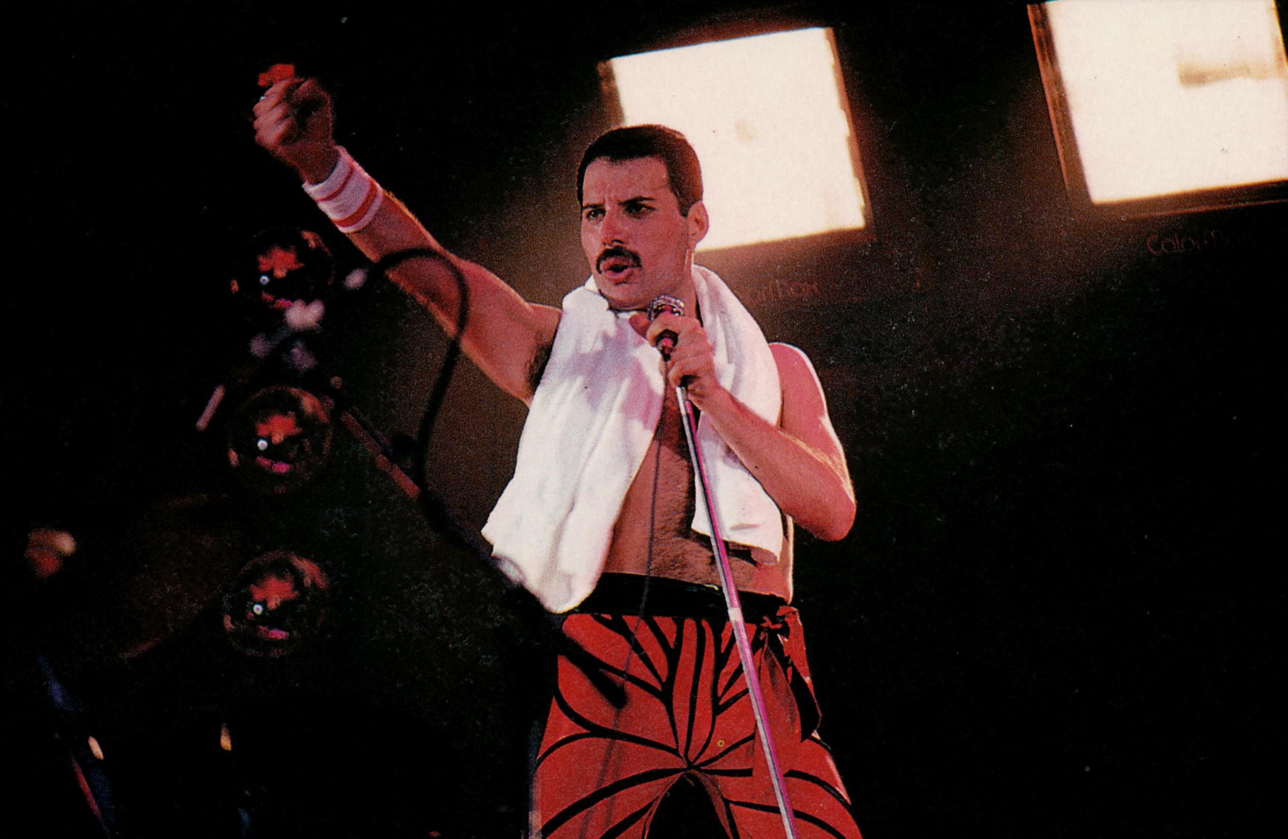 Freddie on stage 1984
