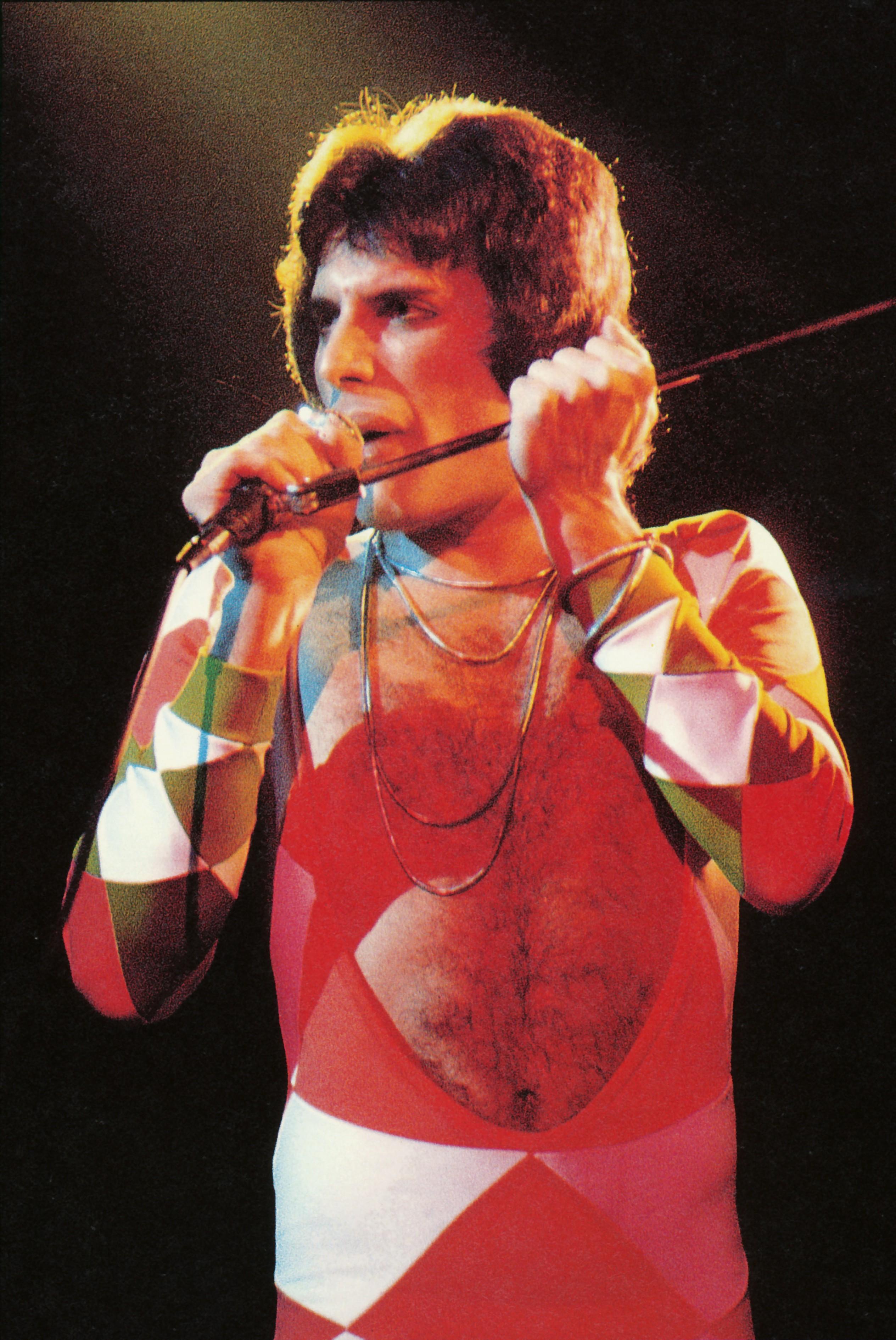 Freddie on stage 1977