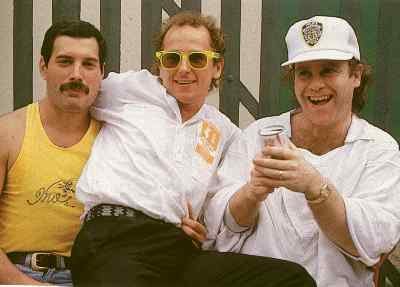 Freddie, Elton John......and some guy.....