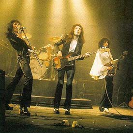 Queen on stage in the 70's