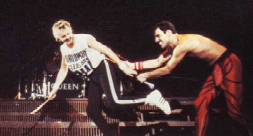 Roger and Freddie playing live
