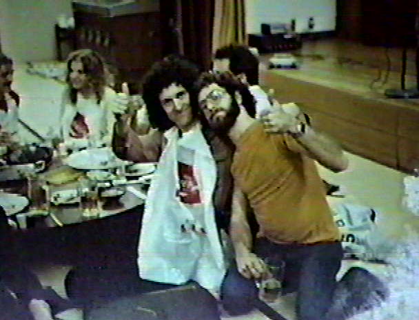 post show party in Japan with lighting engineer in 1979