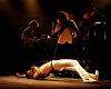 Freddie singing on the floor....