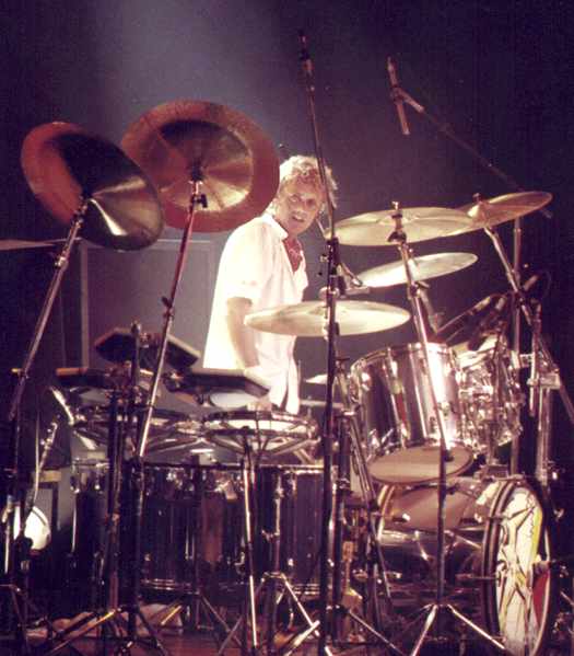 Roger playing drums in 1982