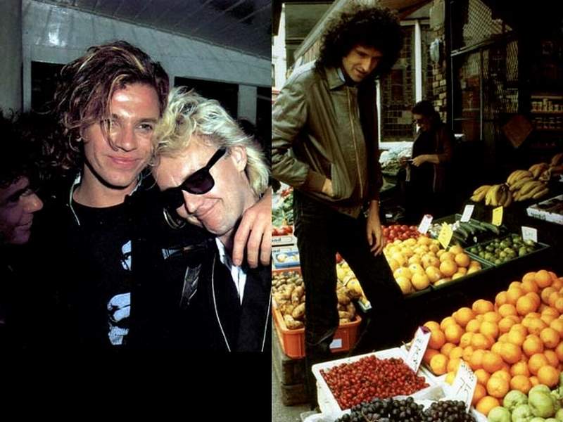 michael hutchence (inxs) and roger...and Brian
