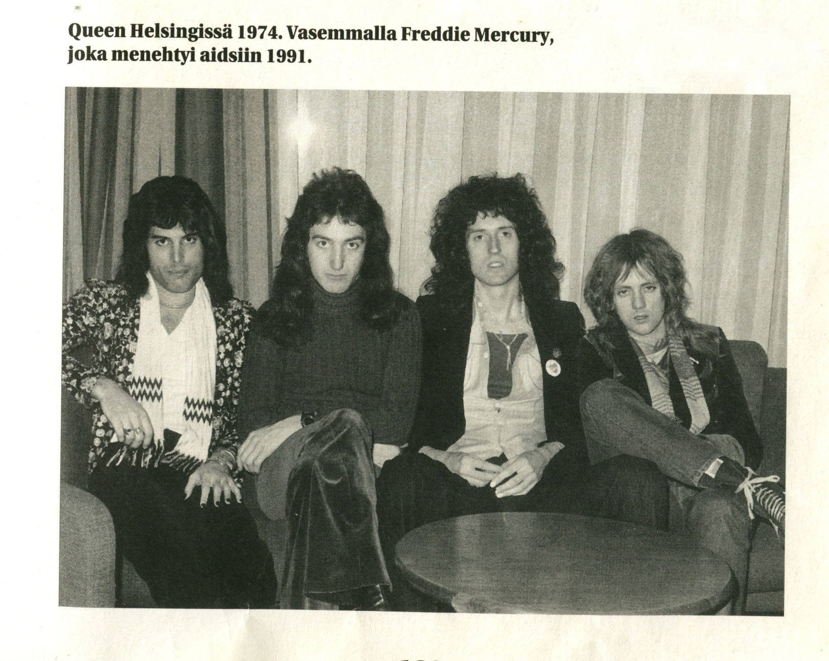 Queen - allegedly in Helsinki, Finland 1974 