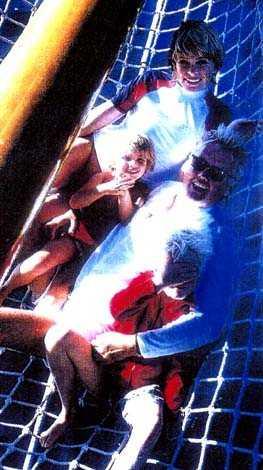With his family in '98
