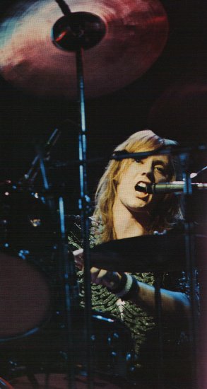 Roger playing with his drums