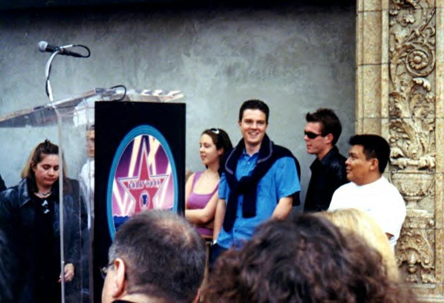 Felix Luther with Emily and Jimmy on Walk of Fame