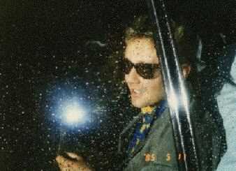 His famous sunglasses