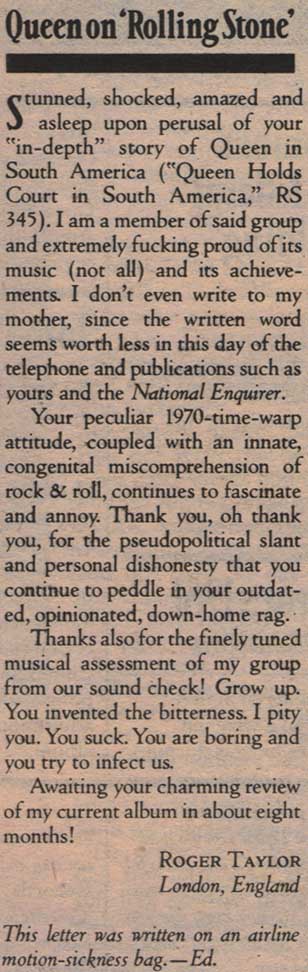 Roger's Awesome Response