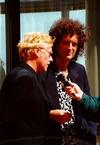 Brian and Roger giving an interview
