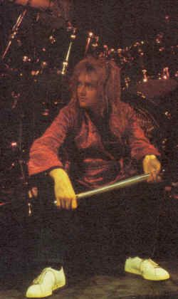 On drums....