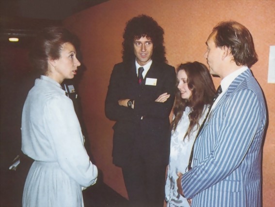 Save the Children Fund. Brian, Chrissie and Jim being presented to HRH Princess Anne.