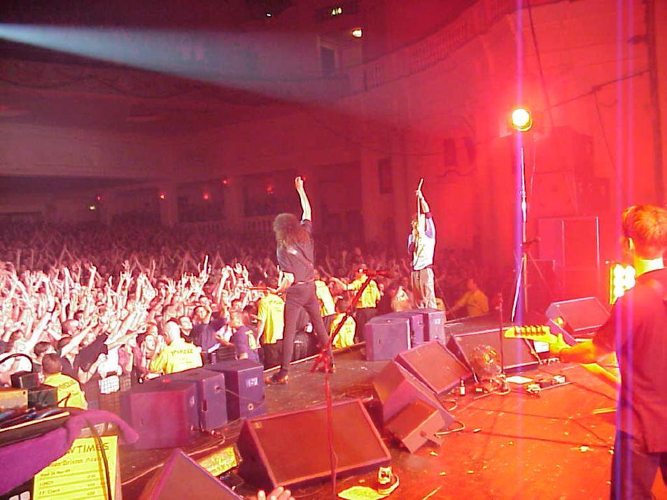 Brian and David Grohl at the Foo Fighters Concert in Late '99