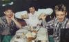 JD, BM and RT at Alberico s Restaurant. Rock  In Rio Festival, Brazil 85.