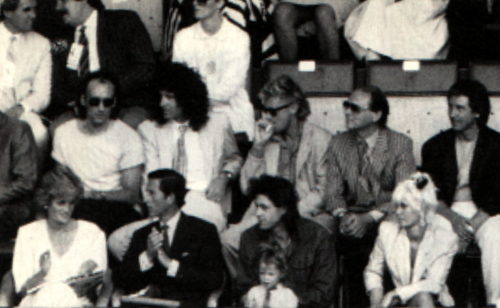 Roger, Brian, Princess Diane and Prince Charles at Live Aid
